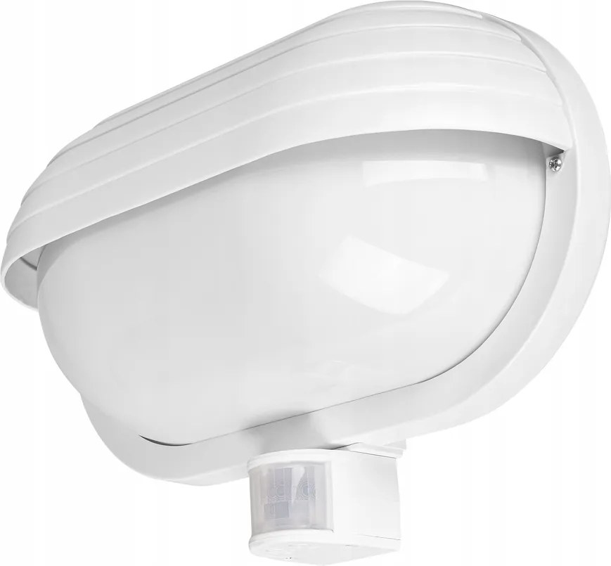 HADEX RIO vonkajšie nástenné svietidlo so senzorom 1xE27/60W/230V/IP44, biela farba