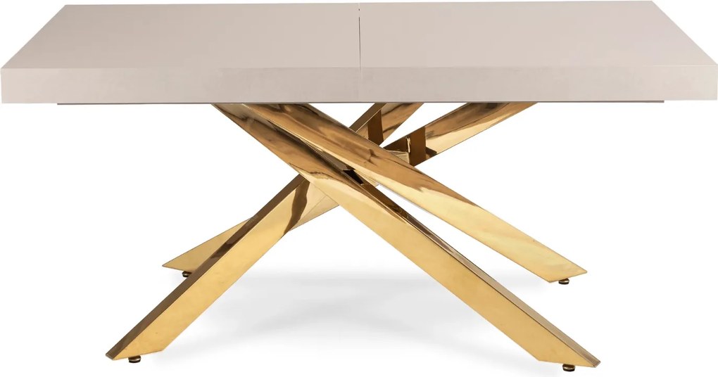 Vintino Stôl AGORDO 160–240 cm kašmír/zlatý