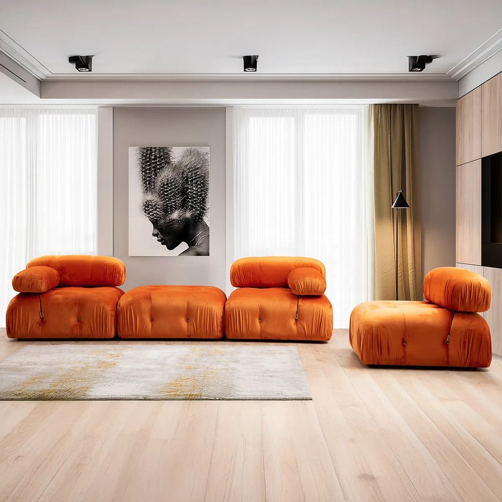Taburette Bubble Pouffe Orange