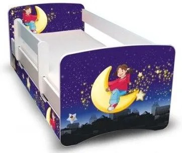 MAXMAX Detská posteľ 160x70 cm so zásuvkou - NOČNÝ LET II 160x70 pre dievča ÁNO