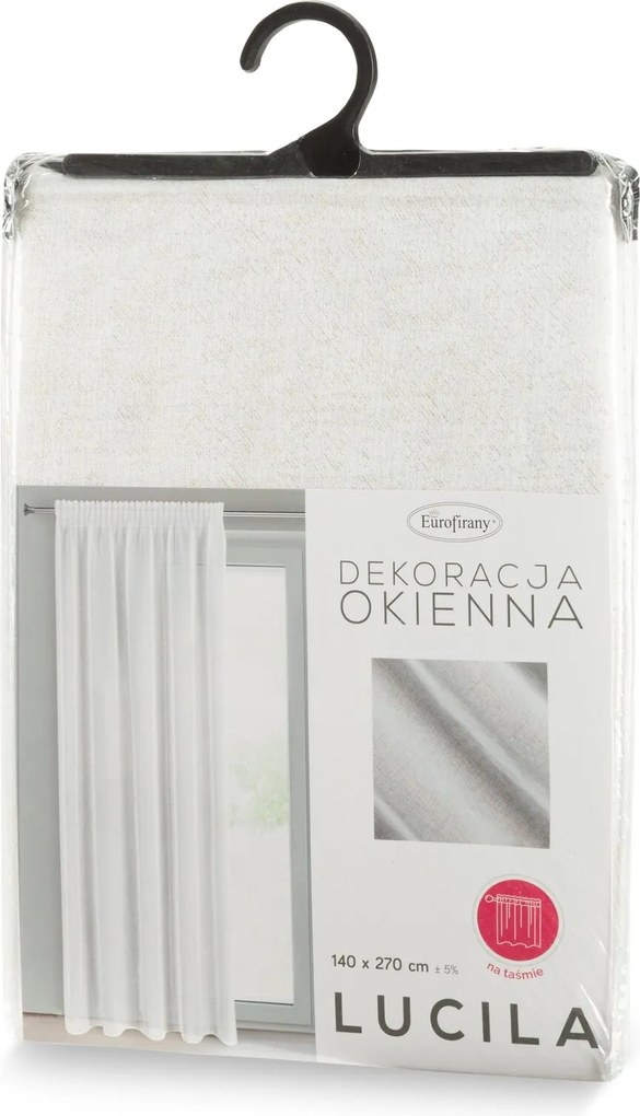 ZÁCLONA NA PÁSKE LUCILA 140X270 CM BIELA