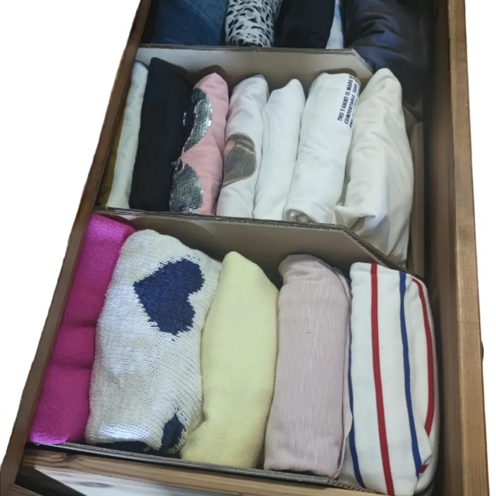 Úložné boxy na oblečenie, organizéry do skrine EKO KARTON 20 x 40 cm