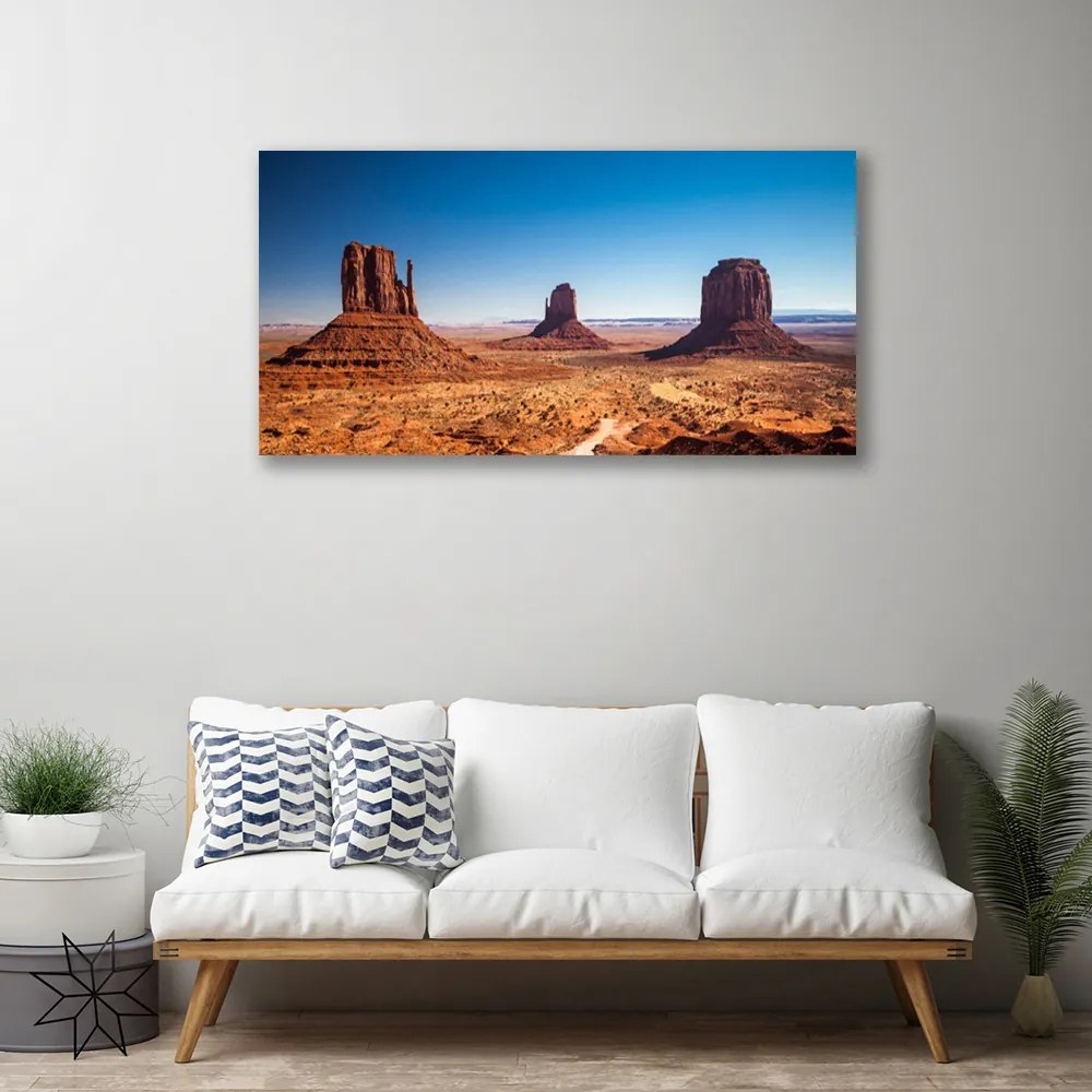 Obraz Canvas Púšť hory príroda 120x60 cm