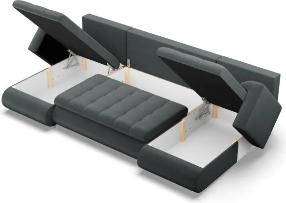 Sedacia súprava FORESTA ULL Kronos v tvare U tmavosivá