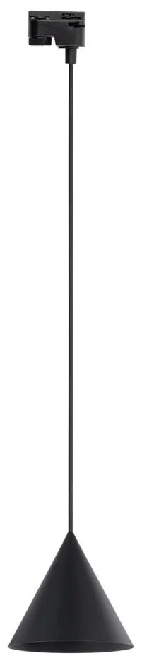 Luster na lanku do lištového systému CONO 1xE27/15W/230V čierna