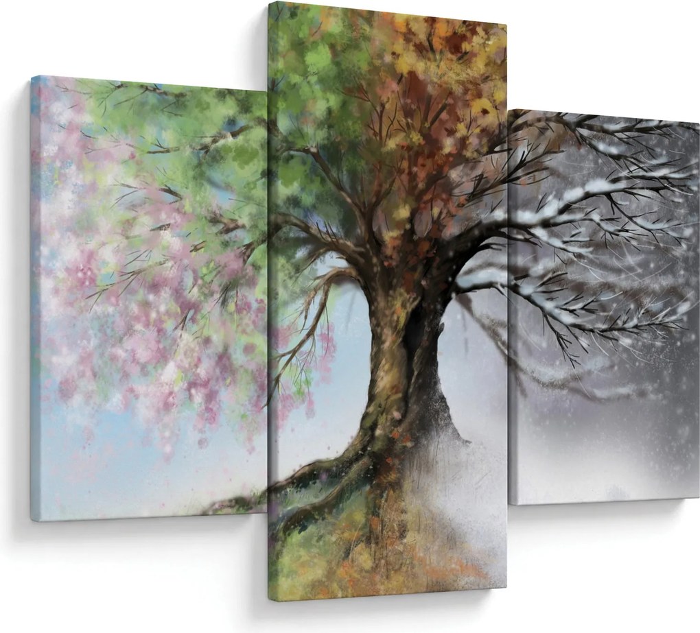 Obraz - Strom štyroch ročných období (90x60 cm)
