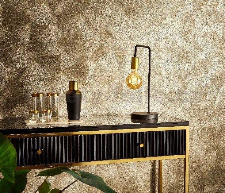 Vliesové tapety na stenu GMK 10219-20, rozmer 10,05 m x 0,53 m, štruktúrovaná stierka zlatá, Erismann