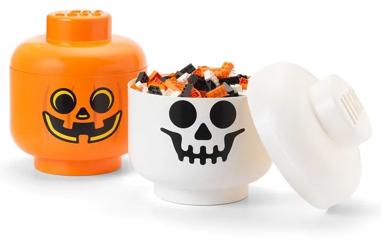 Oranžový úložný box LEGO® Pumpkin Head L