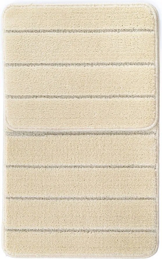 Krémové kúpeľňové predložky v súprave 2 ks 50x80 cm Yeni Cizgli – Foutastic
