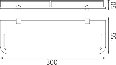 Nimco Polica s ohrádkou, 30 cm BORMO - BR 11091AX-30-26