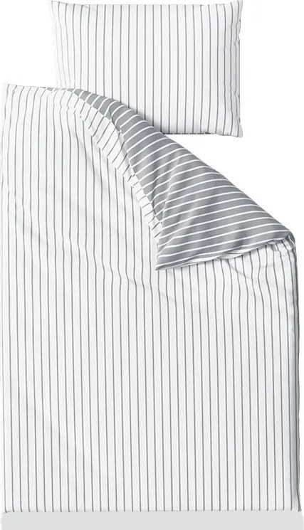 Povlečení z Renforcé bavlny CAPRIVI šedé knoflík Rozmer obliečky: 70 x 90 cm | 140 x 220 cm