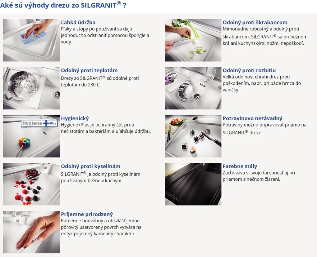Blanco Subline 340/160-U, silgranitový drez pod pracovnú dosku 555x460x190 mm, drez vľavo, 1,5-komorový, sivá vulkán, BLA-527345