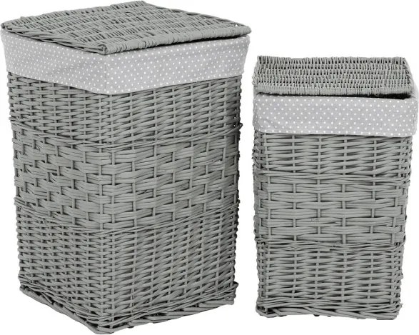Set dvoch košov na prádlo sivý PRN2016 GREY (2 ks)