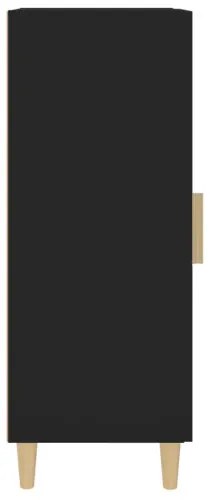 vidaXL Komoda čierna 34,5x34x90 cm spracované drevo-