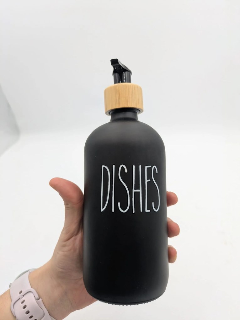 Zeller Present 2. akosť - Súprava dávkovačov s podložkou - dóza a mydlo, BLACK&WHITE (čierna dávkovač)