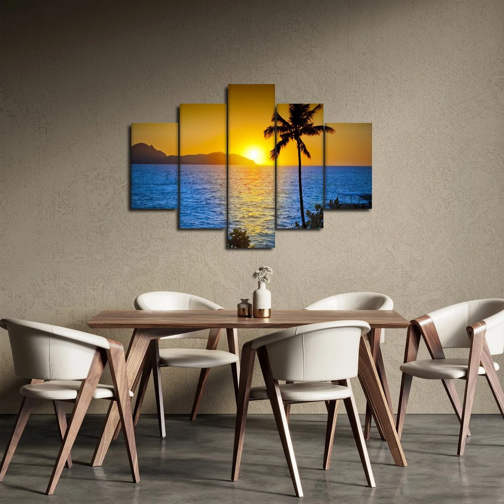 Obraz - Západ slnka nad morom (150x105 cm)