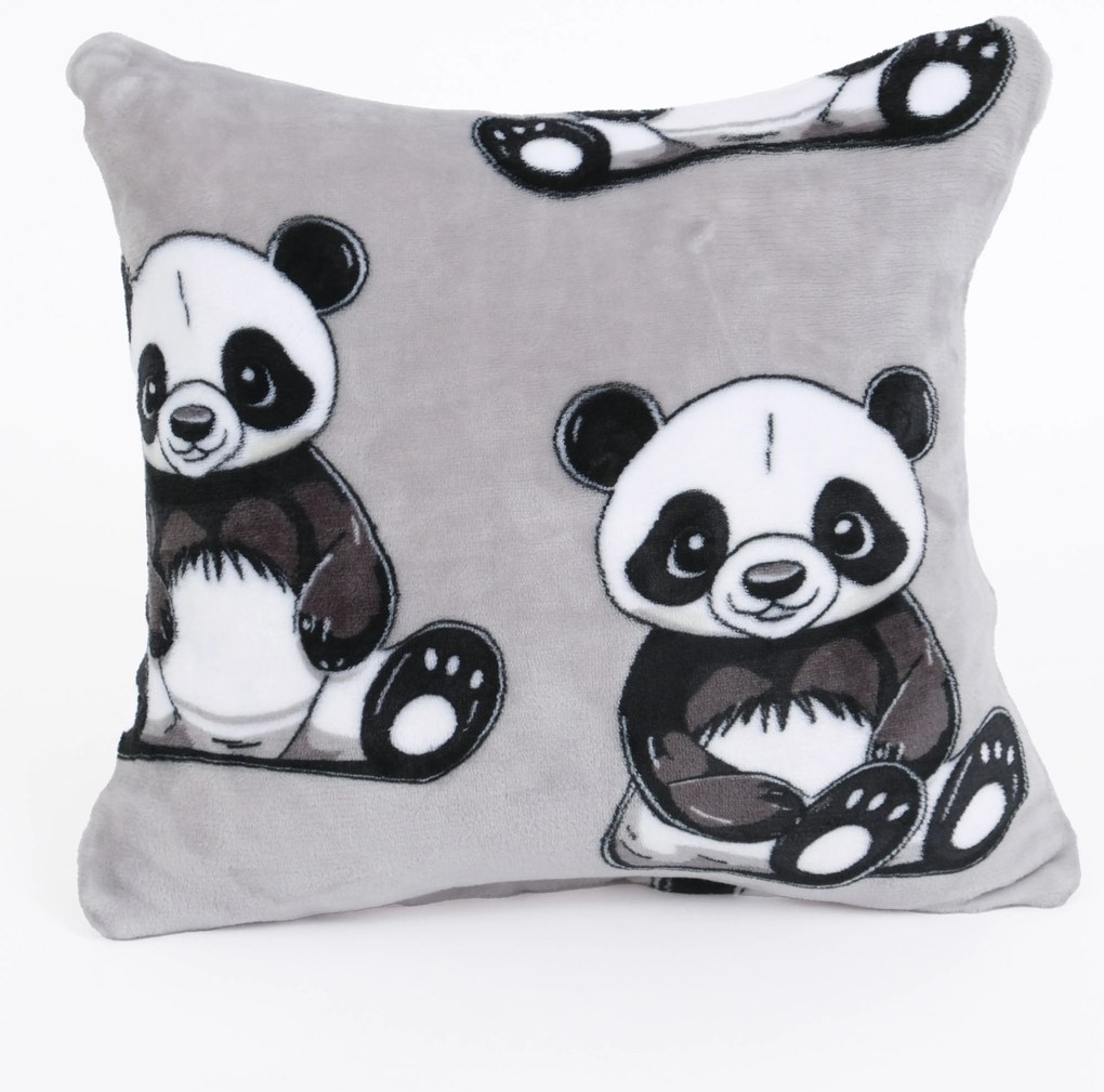 Obliečka na vankúšik mikroplyš Exclusive 40 × 40 cm - Panda