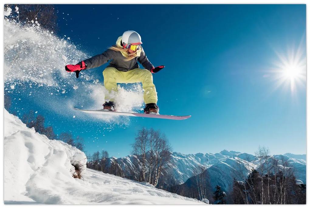 Obraz - Snowboardista (90x60 cm)