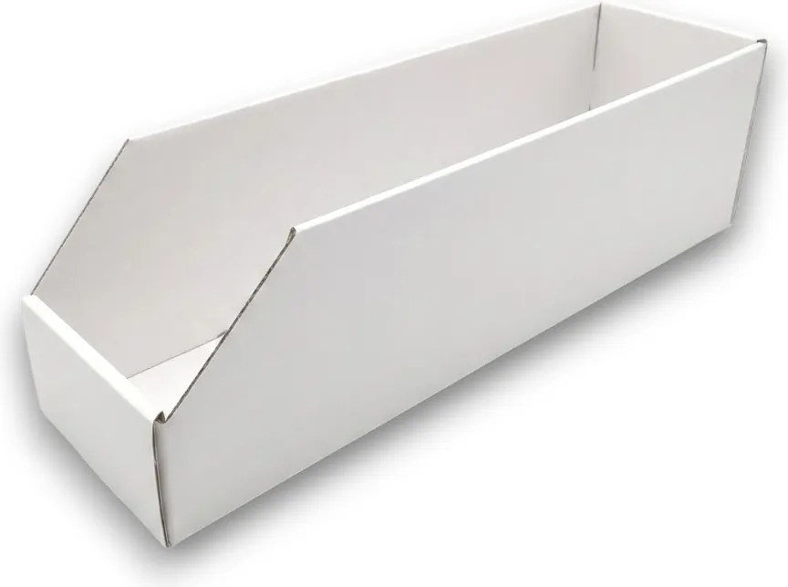 KARTON PAK Úložné boxy na oblečení, organizéry do skříně BÍLÝ KARTON 15 x 54 cm