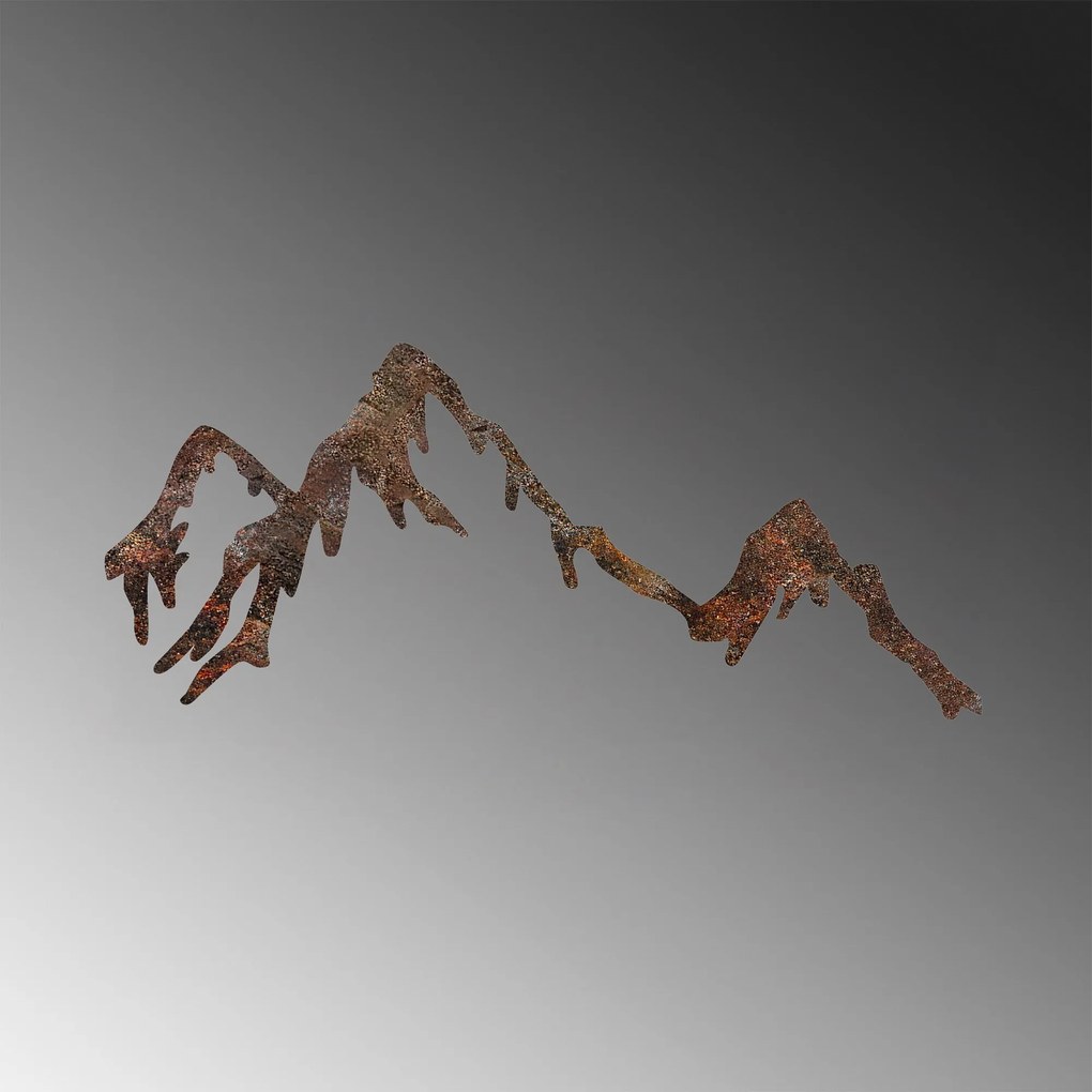 Nástěnná kovová dekorace Rusty Mountain vícebarevná