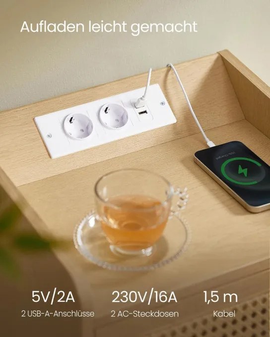 Set dvoch nočných stolíkov s LED osvetlením LET817Y02 (2ks)