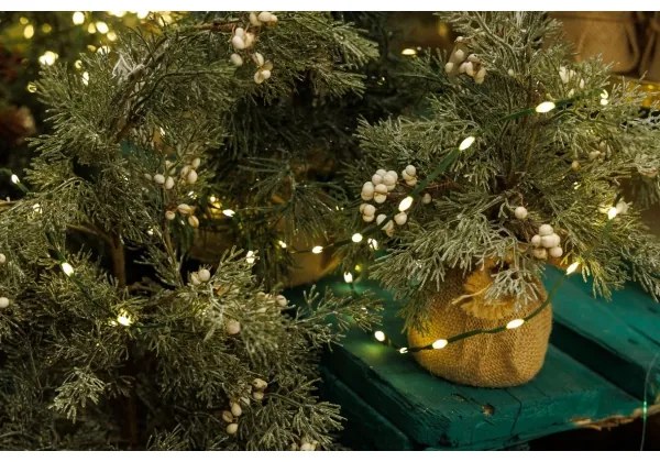 LED Vonkajšia vianočná reťaz LINE 700xLED/8 funkcií 40 m IP44 teplá biela