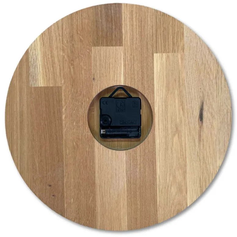 Nástenné hodiny drevené s vyrezávanými číslicami I SENTOP FB-MAS016-OSMO-3041-heads-black