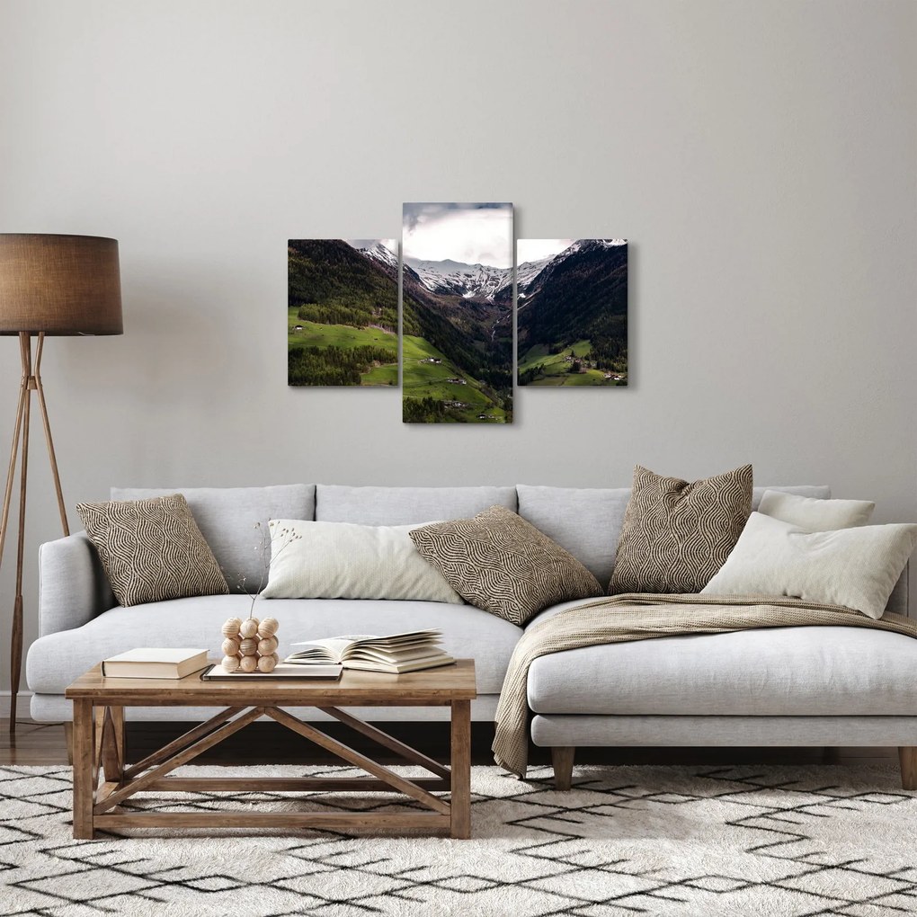 Obraz - Údolie pod horami (90x60 cm)