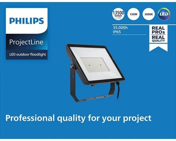 Philips - LED Vonkajší reflektor PROJECTLINE LED/150W/230V IP65 3000K