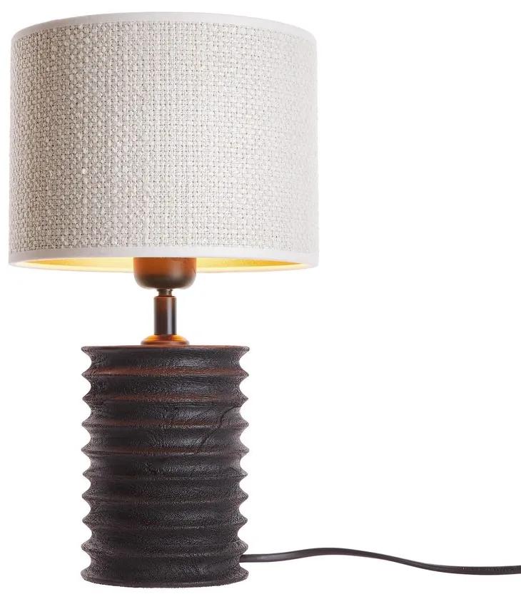 Butlers GROOVED Stolná lampa 36 cm - čierna/krémová