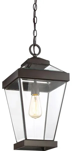 Quoizel QZ-RAVINE8-L - Vonkajší luster na reťazi RAVINE 1xE27/60W/230V IP23 hnedá