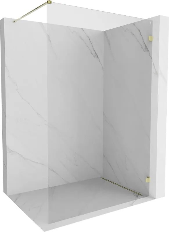 Mexen Lunar sprchová stena pravá 150 x 200 cm, 8mm číre sklo, zlatá lesklá, 830-150-000-50-00-P