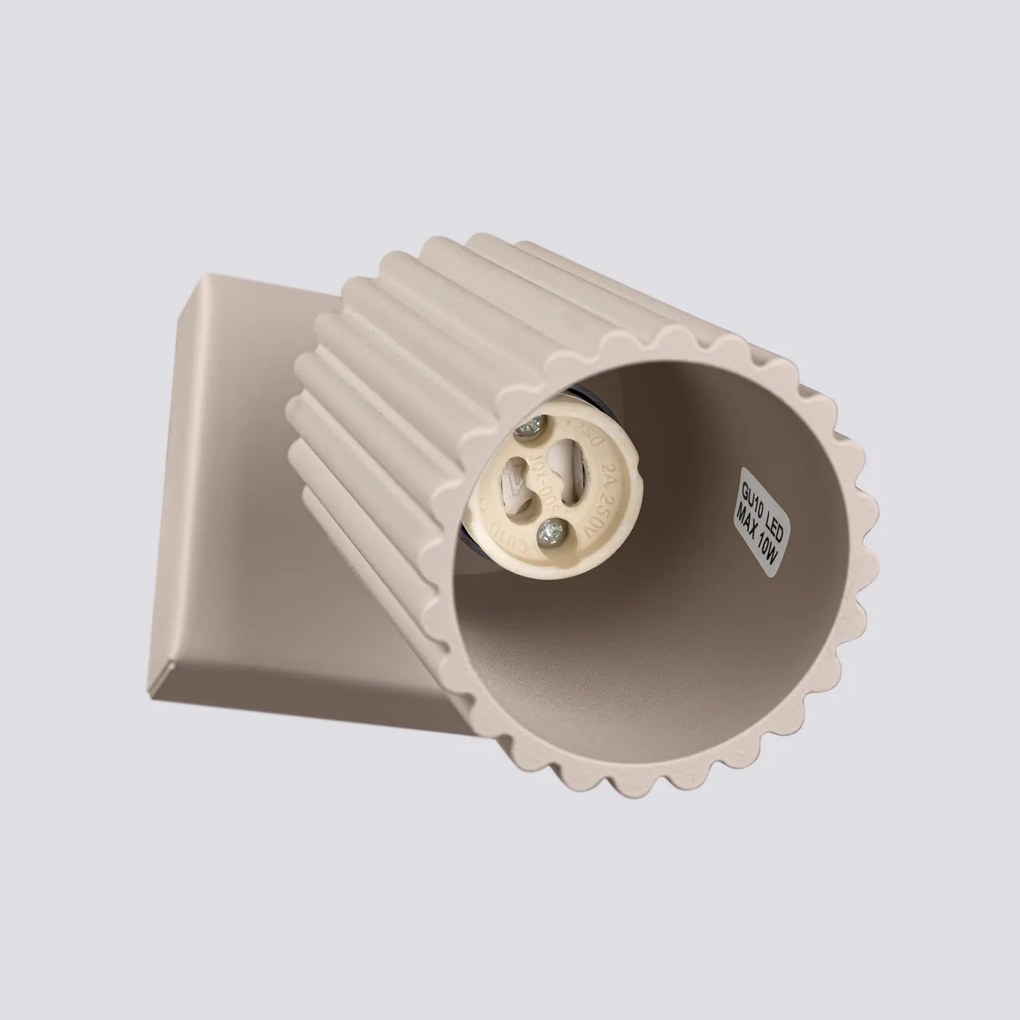 Bodové svietidlo Karbon, 1x tmavobéžové hliníkové tienidlo, (možnosť polohovania)