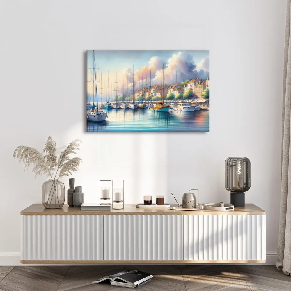 Obraz pokojná marina za úsvitu