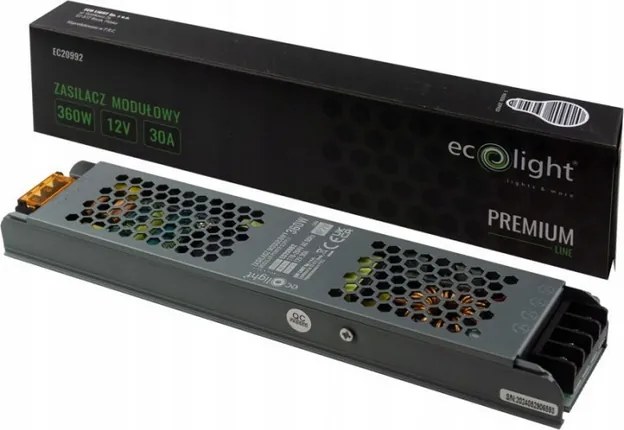 ECOLIGHT Zdroj LED tenké IP20 - 12V - 30A - 360W - Premium Line