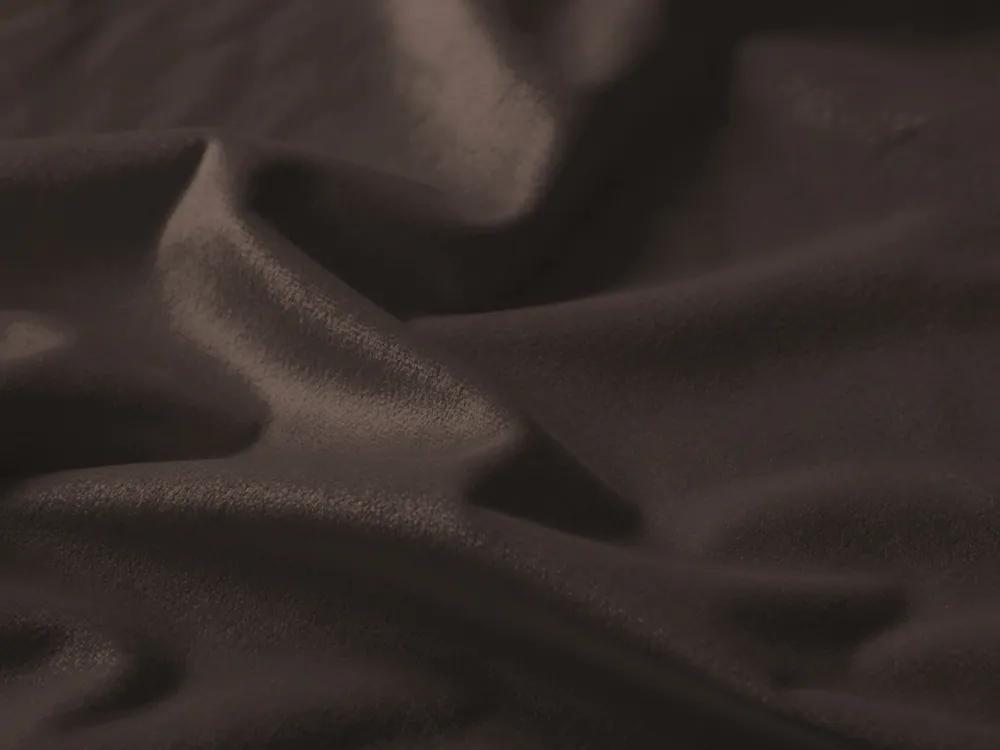 Biante Veľký zamatový oválny obrus Velvet Premium SVP-016 Tmavo hnedý 180x220 cm