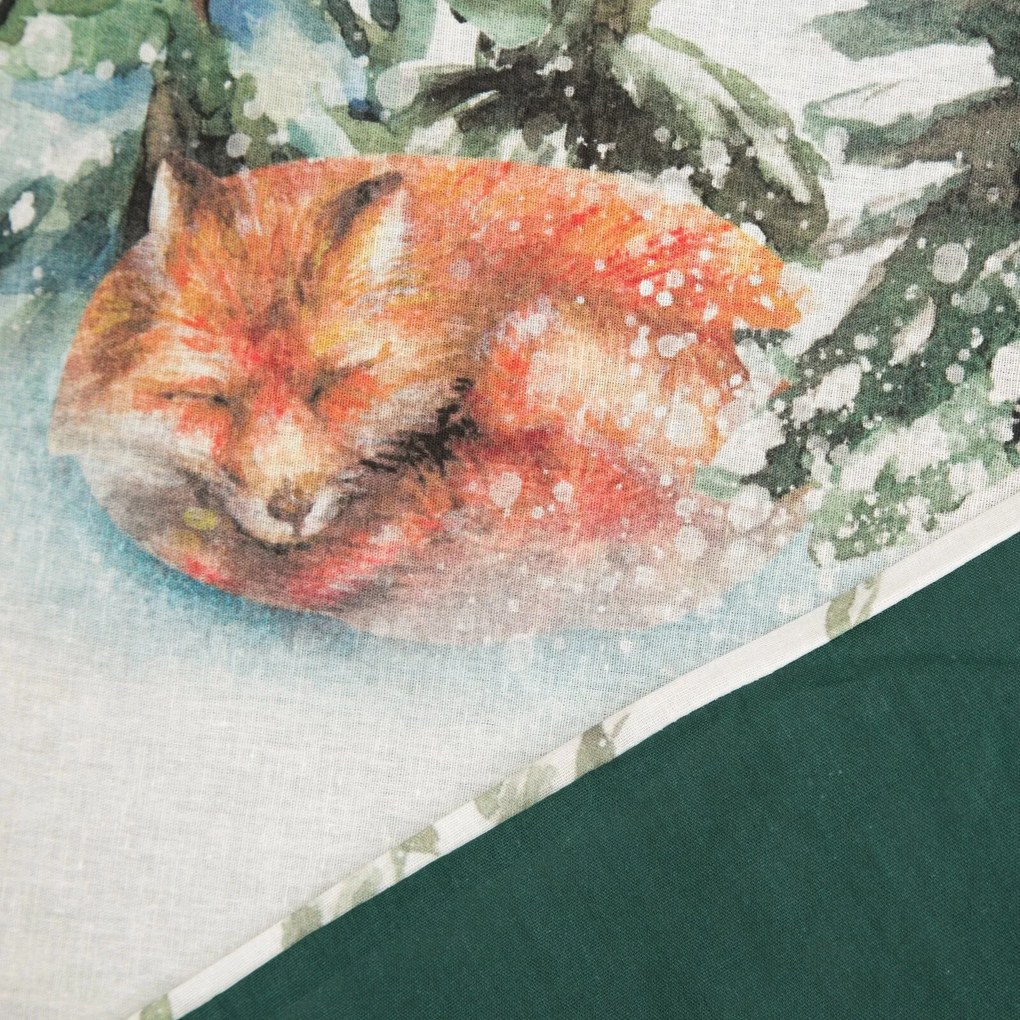 VIANOČNÉ RENFORCÉ OBLIEČKY DEER 200X220 CM, 2 KS 70X80 CM VZOROVANÉ