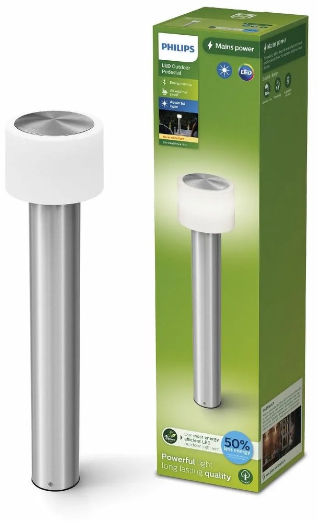 Philips Otis UltraEfficient vonkajšie stĺpovésvietidlo LED 60 cm, 4,3 W, 800 lm, 2700 K