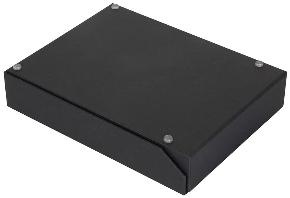 2x organizér na dokumenty HAKAN zo 100% recyklovateľného papiera 6x23x31 cm, čierny