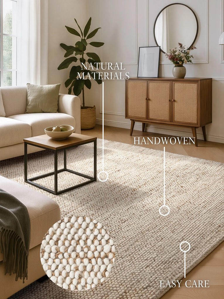 Villeroy & Boch, Kusový koberec Villeroy & Boch Peas 106280 Cream Beige, 80x150, béžová, obývacia izba