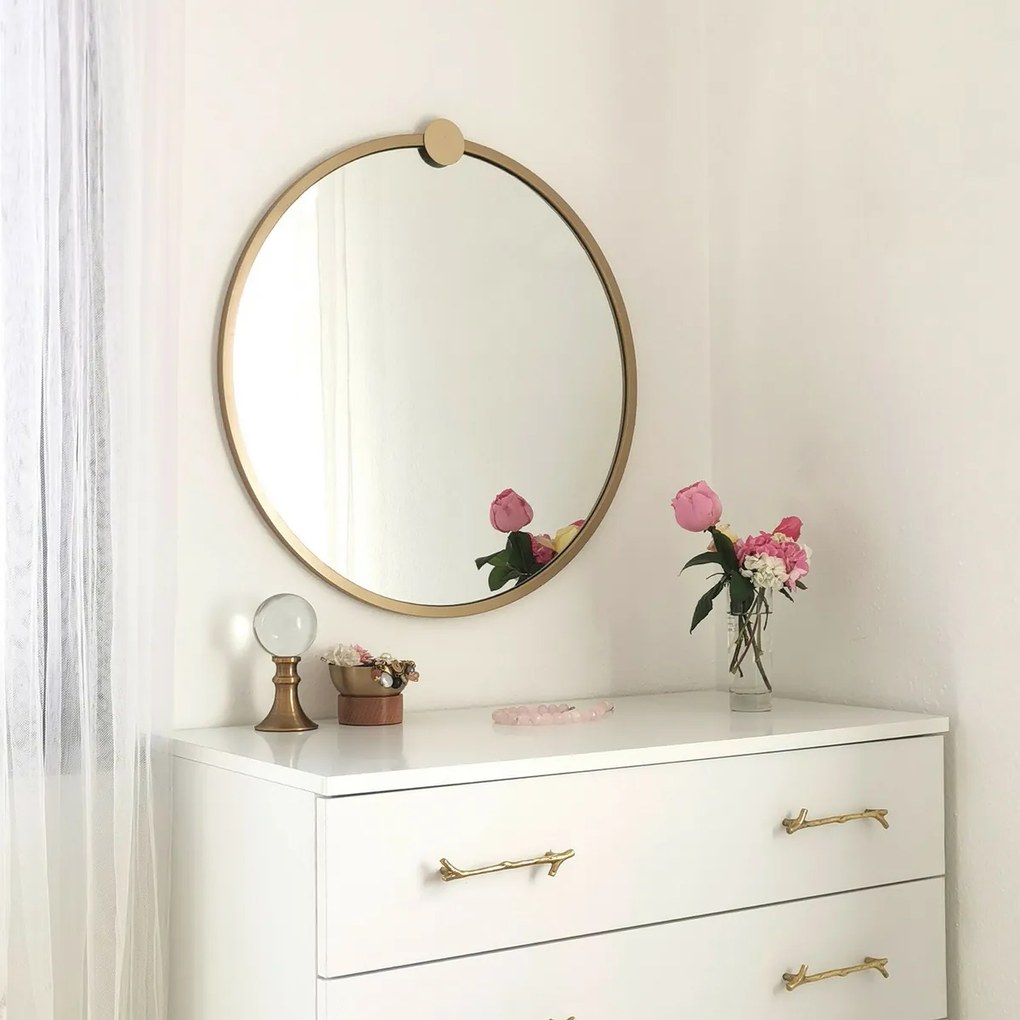 Zrkadlo Gold Metal Ayna 60 cm