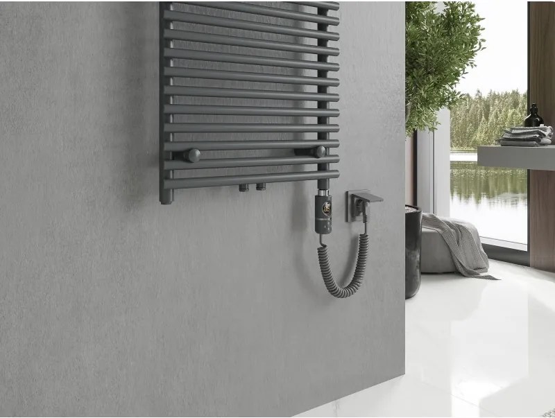 Mexen Sol, elektrické vykurovacie teleso 1200x500 mm + vykurovacia tyč 600 W, antracitová, W125-1200-500-2600-66
