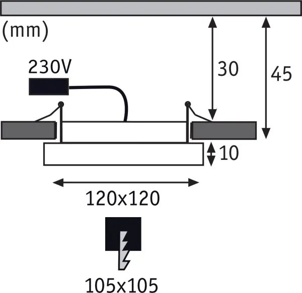Paulmann 92950 - LED/7,5W IP23 Kúpeľňové podhľadové svietidlo AREO 230V