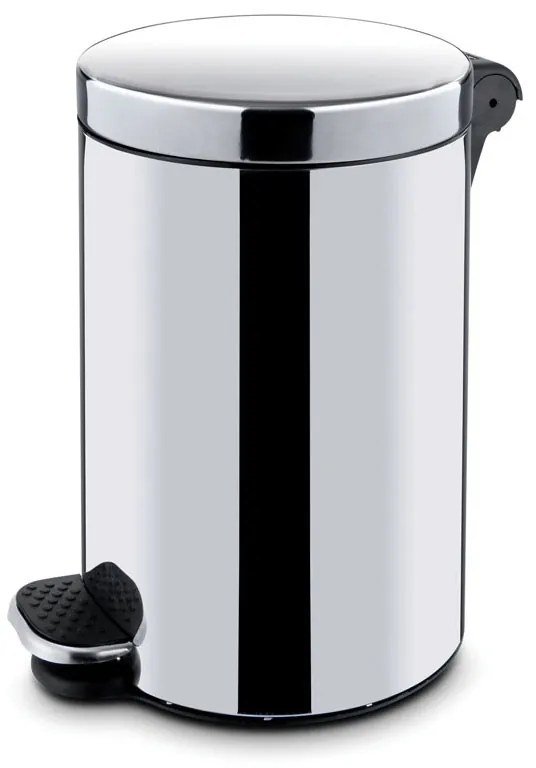 Nášľapný odpadkový kôš, 12 L, nerez lesklý, plynulé zatváranie