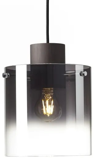 Brilliant - Luster na lanku BETH 3xE27/60W/230V čierna/dymová