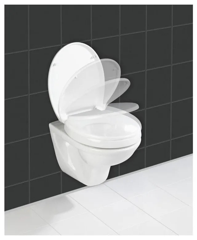 Biele WC sedadlo Wenko Secura Comfort