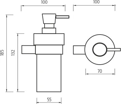 Nimco Dávkovač tekutého mydla, pumpička mosadz BORMO - BR 11031W-T-26