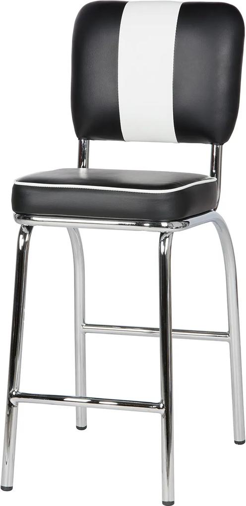 Bighome - Barová stolička dvojset OLVIS - čierna, biela