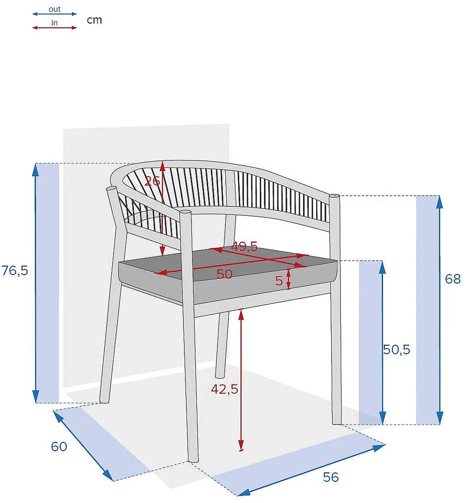 DEOKORK Luxusné jedálenské kreslo z akácie NAUTICA (natural)