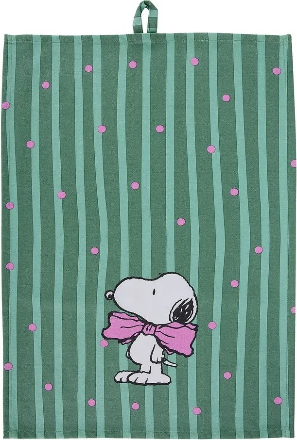 PEANUTS Utierka Snoopy s motýlikom - zelená